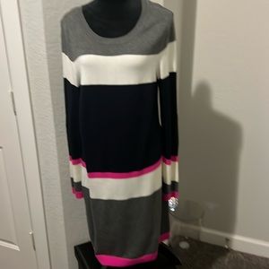 Vince Camuto multi colored sweater dress Size L